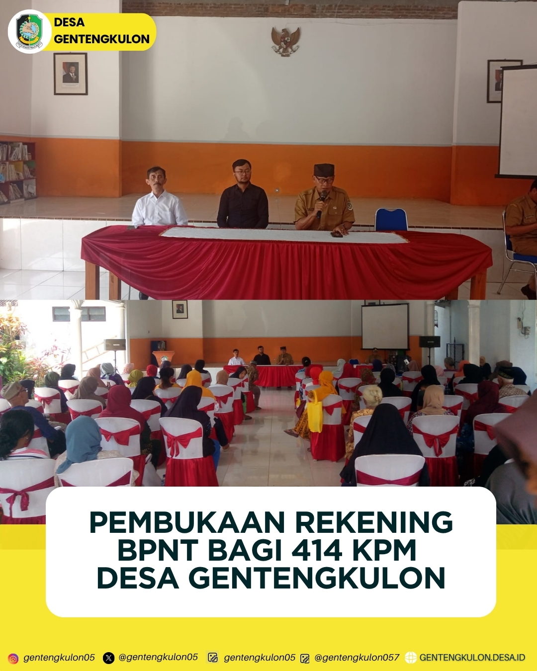 Gambar Berita Pembukaan Rekening BPNT bagi 414 KPM  Desa Gentengkulon